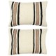 SET OF 2 - Hand-Woven Kilim Cushion Covers. Vintage Turkish Throw Pillows. Hemp Accent Pillows. A pair of Lace Pillow Covers