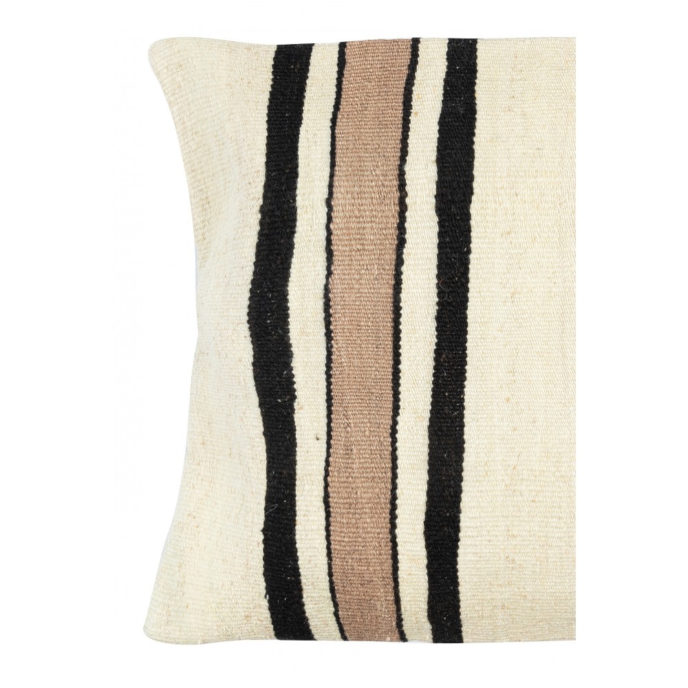 Hand-Woven Hemp Kilim Pillow Cover. Vintage Accent Cushion Cover. Boho Decor Pillow