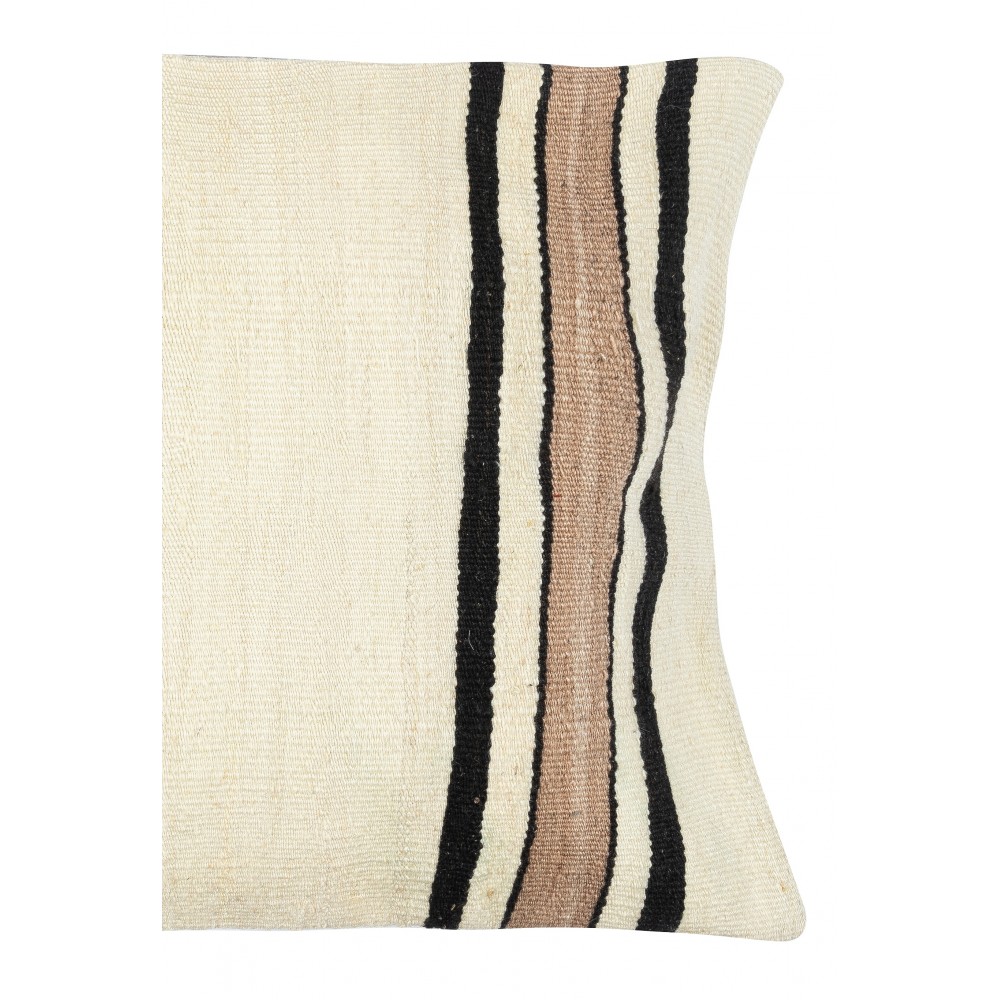 Hand-Woven Hemp Kilim Pillow Cover. Vintage Accent Cushion Cover. Boho Decor Pillow