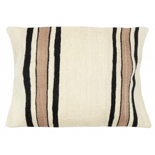 Hand-Woven Hemp Kilim Pillow Cover. Vintage Accent Cushion Cover. Boho Decor Pillow