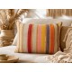 Hand-Woven Kilim Cushion Cover. Colorful Striped Lumbar Pillow Cover Hand-Woven Kilim Cushion Cover. Colorful Striped Lumbar Pillow Cover