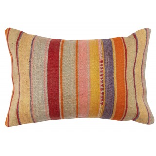 Hand-Woven Kilim Cushion Cover. Vintage Pillowcase. Turkish Lace Pillow. Traditional Accent Pillow