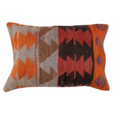 Vintage Cushion Cover. Hand-Woven Kilim Pillowcase. Turkish Accent Pillow. Bohemian Throw Pillow Cover