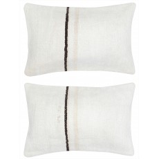 SET OF 2 - Hand-Woven Kilim Cushion Covers. Vintage Hemp Throw Pillow Covers. Turkish Accent Pillows. A pair of Lace Pillow Covers