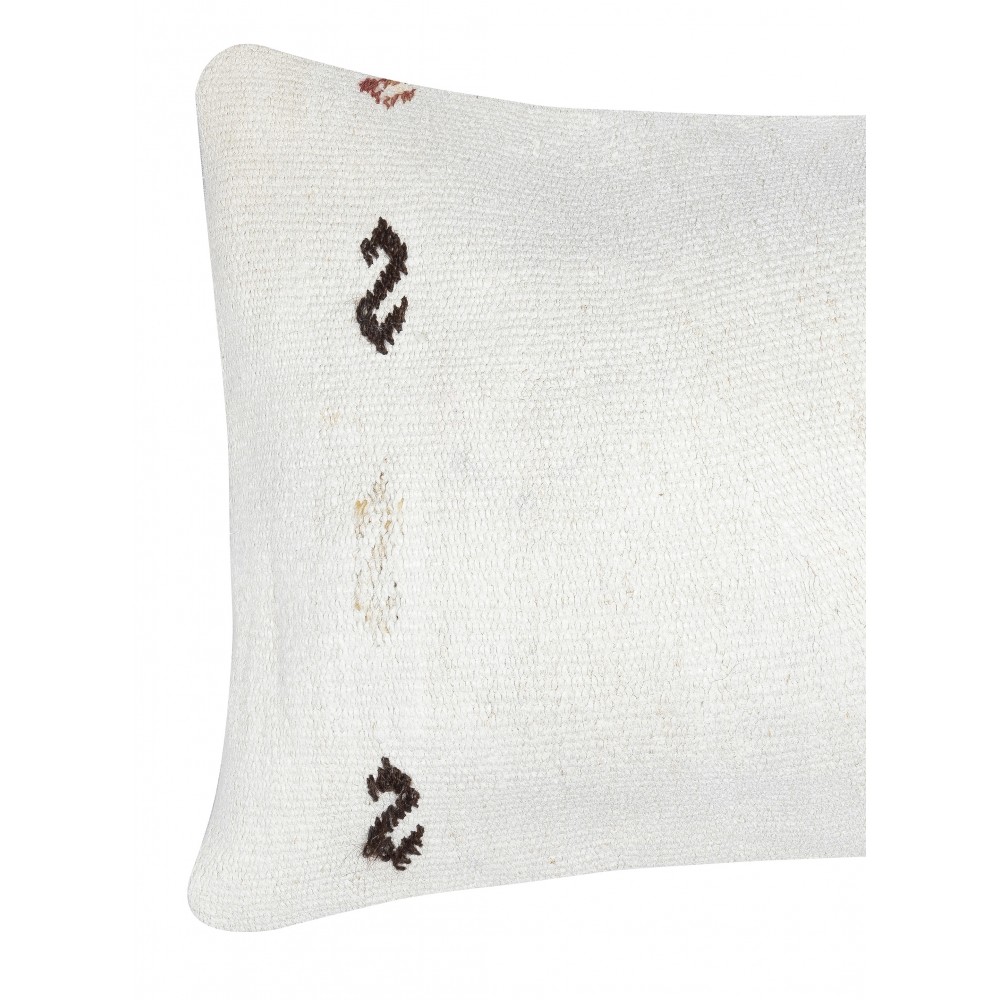 Vintage Hemp Kilim Cushion Cover. Handwoven Pillowcase. Turkish Accent Pillow. Handmade Throw Pillow Cover