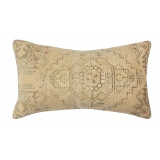 Vintage Rug Pillowcase. Handknotted Wool Rug Cushion Cover. Turkish Toss Pillow Cover