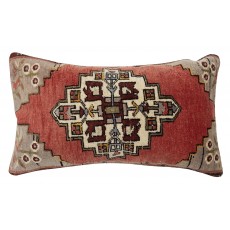 Hand-knotted Wool Rug Cushion Cover. Vintage Throw Pillow. Home Gift. Turkish Accent Pillow Cover