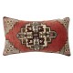 Hand-knotted Wool Rug Cushion Cover. Vintage Throw Pillow. Home Gift. Turkish Accent Pillow Cover