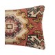 Hand-knotted Rug Cushion Cover. Vintage Wool Throw Pillow. Home Gift. Turkish Accent Pillow Cover Hand-knotted Rug Cushion Cover. Vintage Wool Throw Pillow. Home Gift. Turkish Accent Pillow Cover