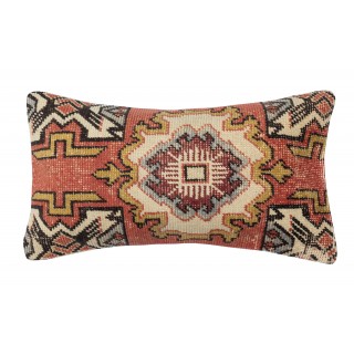 Hand-knotted Rug Cushion Cover. Vintage Wool Throw Pillow. Home Gift. Turkish Accent Pillow Cover