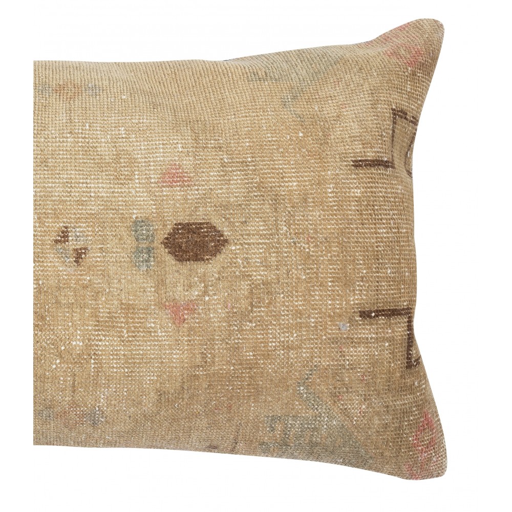 Traditional Wool Cushion Cover. Handmade Rug Pillow. Vintage Throw Pillow. Turkish Accent Pillow