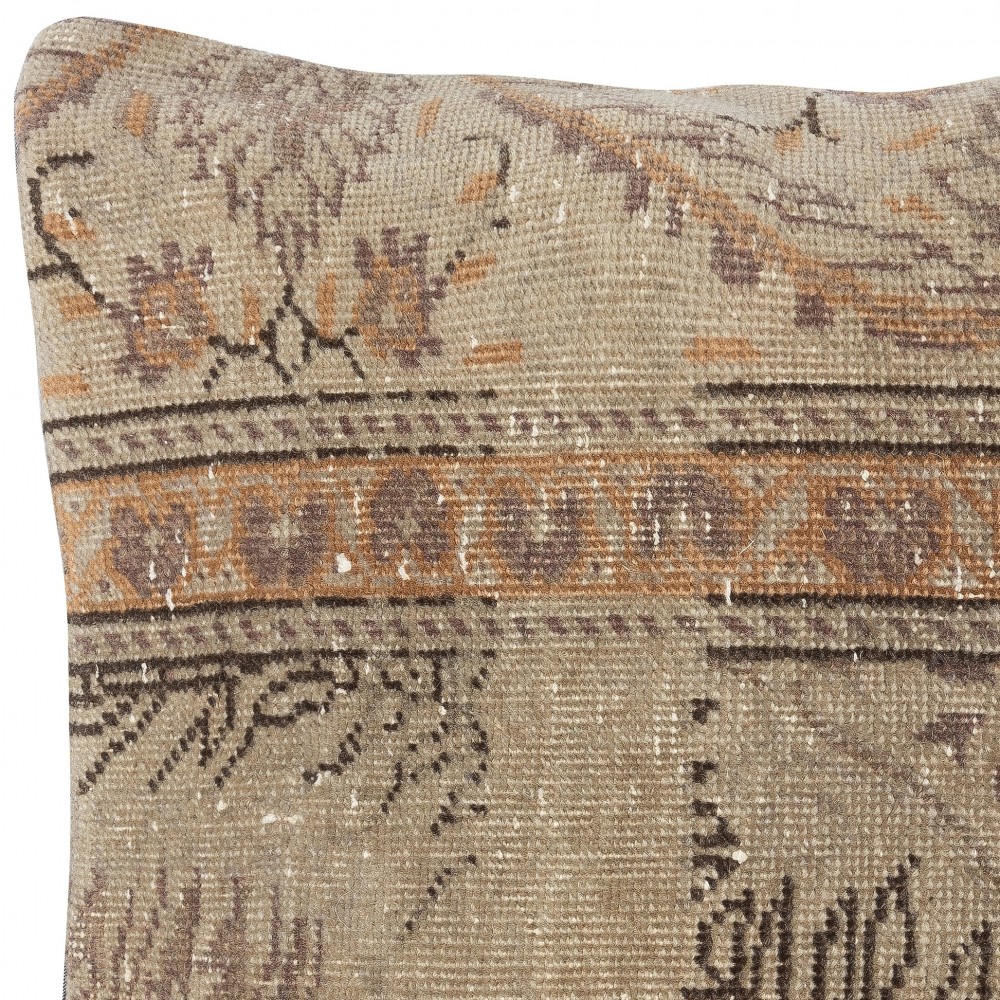 Authentic Turkish Wool Cushion Cover. Handknotted Rug Pillow. Rustic Decor. Vintage Throw Pillow Authentic Turkish Wool Cushion Cover. Handknotted Rug Pillow. Rustic Decor. Vintage Throw Pillow