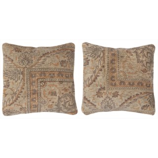 SET OF 2 - Handmade Turkish Wool Rug Cushion Covers. Bohemian Home Decor. Vintage Toss Pillow Covers