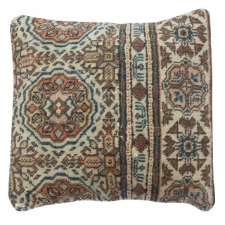 Handmade Turkish Wool Cushion Cover. Handmade Rug Pillow. Rustic Throw Pillow. Accent Pillow Cover