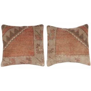 SET OF 2 - Handmade Rug Cushion Covers. Turkish Accent Pillows. A pair of Lace Pillow Covers