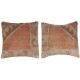 SET OF 2 - Handmade Rug Cushion Covers. Turkish Accent Pillows. A pair of Lace Pillow Covers