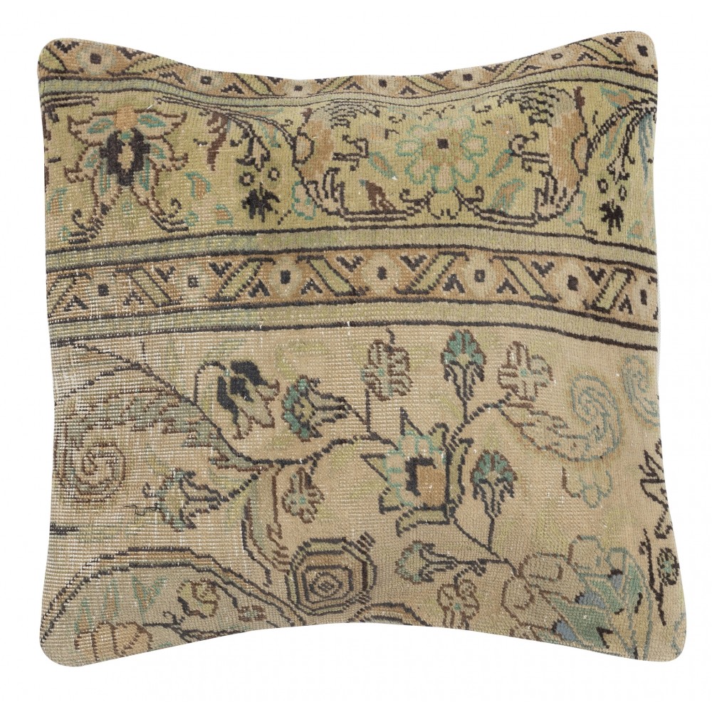 SET OF 2 - Turkish Rug Pillowcases. Handknotted Wool Rug Cushion Covers. Vintage Toss Pillows