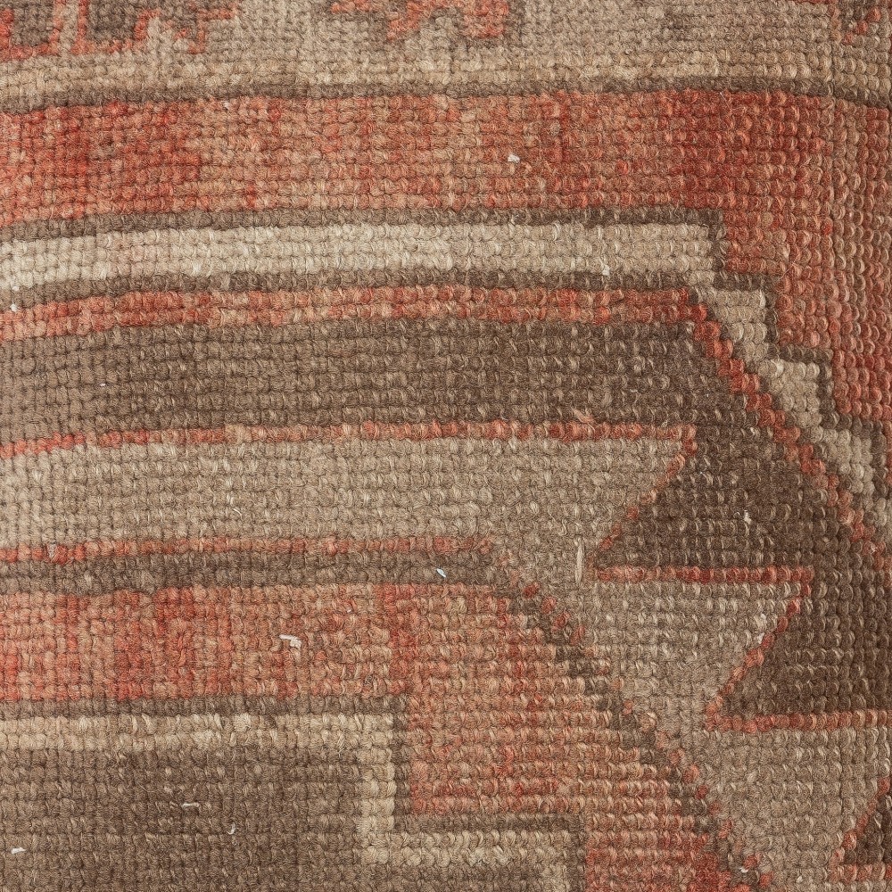 Rustic Handmade Wool Cushion Cover. Vintage Turkish Rug Pillow