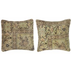 SET OF 2 - Traditional Turkish Wool Cushion Covers. Handmade Rug Pillows. Vintage Throw Pillows