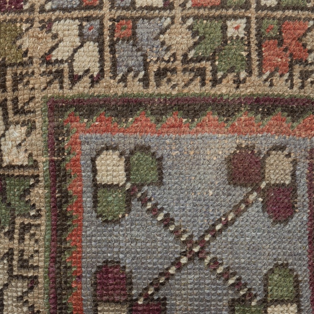 Hand-knotted Wool Rug Cushion Cover. Vintage Throw Pillow. Home Gift. Turkish Accent Pillow