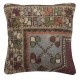Hand-knotted Wool Rug Cushion Cover. Vintage Throw Pillow. Home Gift. Turkish Accent Pillow