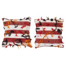 SET OF 2 - Hand-Woven Kilim Cushion Covers. Vintage Throw Pillows. Turkish Accent Pillows. A pair of Lace Pillow Covers