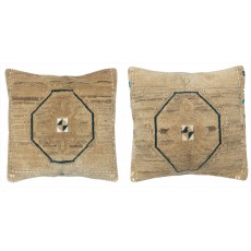 SET OF 2 - Handmade Rug Cushion Covers. Vintage Throw Pillow. Turkish Accent Pillow. A pair of Lace Pillow Covers