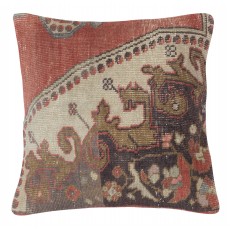 Traditional Wool Cushion Cover. Handmade Rug Pillow. Vintage Throw Pillow. Turkish Accent Pillow