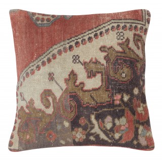 Traditional Wool Cushion Cover. Handmade Rug Pillow. Vintage Throw Pillow. Turkish Accent Pillow