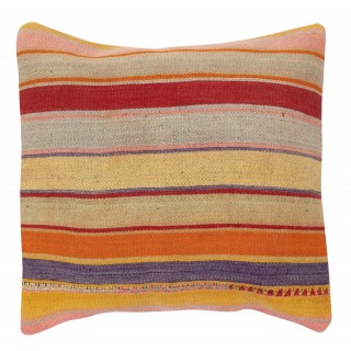 Vintage Kilim Pillow Cover. Colorful Cushion Cover. Turkish Throw Pillow