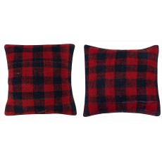 SET OF 2 - Hand-Woven Kilim Cushion Covers. Vintage Throw Pillows. Turkish Accent Pillows. A pair of Lace Pillow Covers