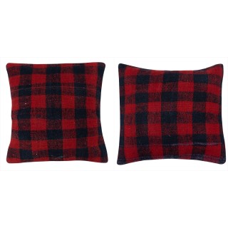 SET OF 2 - Hand-Woven Kilim Cushion Covers. Vintage Throw Pillows. Turkish Accent Pillows. A pair of Lace Pillow Covers