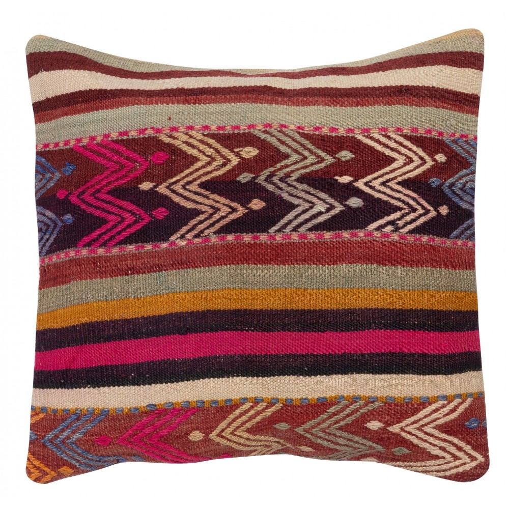SET OF 2 - Hand-Woven Kilim Cushion Covers. Vintage Throw Pillows. Turkish Accent Pillows. A pair of Lace Pillow Covers