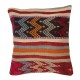 SET OF 2 - Hand-Woven Kilim Cushion Covers. Vintage Throw Pillows. Turkish Accent Pillows. A pair of Lace Pillow Covers