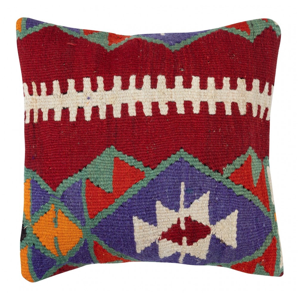 SET OF 2 - Hand-Woven Kilim Cushion Covers. Vintage Throw Pillows. Turkish Accent Pillows. A pair of Lace Pillow Covers