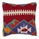 SET OF 2 - Hand-Woven Kilim Cushion Covers. Vintage Throw Pillows. Turkish Accent Pillows. A pair of Lace Pillow Covers