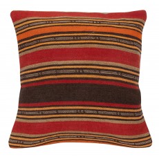 Hand-Woven Kilim Cushion Cover. Turkish Accent Pillow. Vintage Throw Pillow Cover