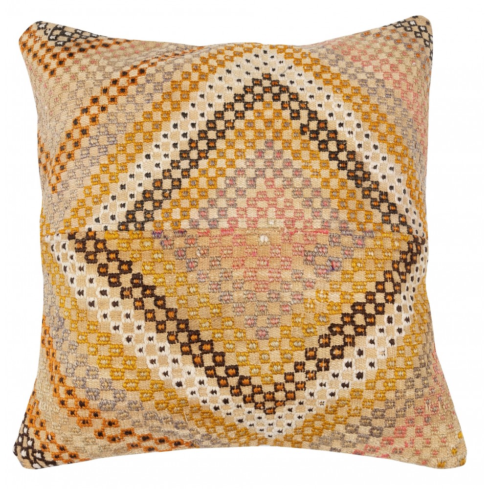 SET OF 2 - Hand-Woven Kilim Cushion Covers. Vintage Throw Pillows. Turkish Accent Pillows. A pair of Lace Pillow Covers