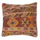 SET OF 2 - Hand-Woven Kilim Cushion Covers. Vintage Throw Pillows. Turkish Accent Pillows. A pair of Lace Pillow Covers
