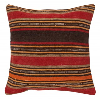 Handwoven Turkish Kilim Cushion Cover. Vintage Accent Pillow. Rustic Throw Pillow