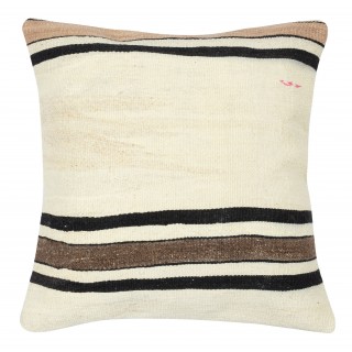 Vintage Kilim Pillow Cover. Hand-Woven Cushion Cover. Turkish Hemp Accent Pillow. Throw Pillow Cover