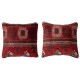 SET OF 2 - Traditional Turkish Wool Cushion Covers. Handmade Rug Throw Pillowcases. Home Gift SET OF 2 - Traditional Turkish Wool Cushion Covers. Handmade Rug Throw Pillowcases. Home Gift