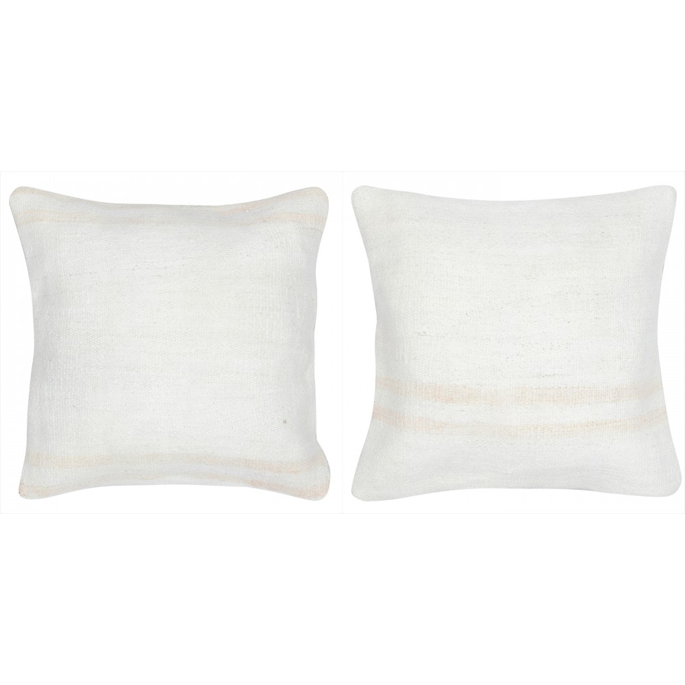 SET OF 2 - Handwoven Hemp Cushion Covers. Vintage Kilim Throw Pillow Covers. Turkish Accent Pillows. A pair of Lace Pillows