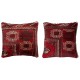 SET OF 2 - Traditional Turkish Wool Cushion Covers. Handmade Rug Pillowcases. Vintage Accent Pillows SET OF 2 - Traditional Turkish Wool Cushion Covers. Handmade Rug Pillowcases. Vintage Accent Pillows