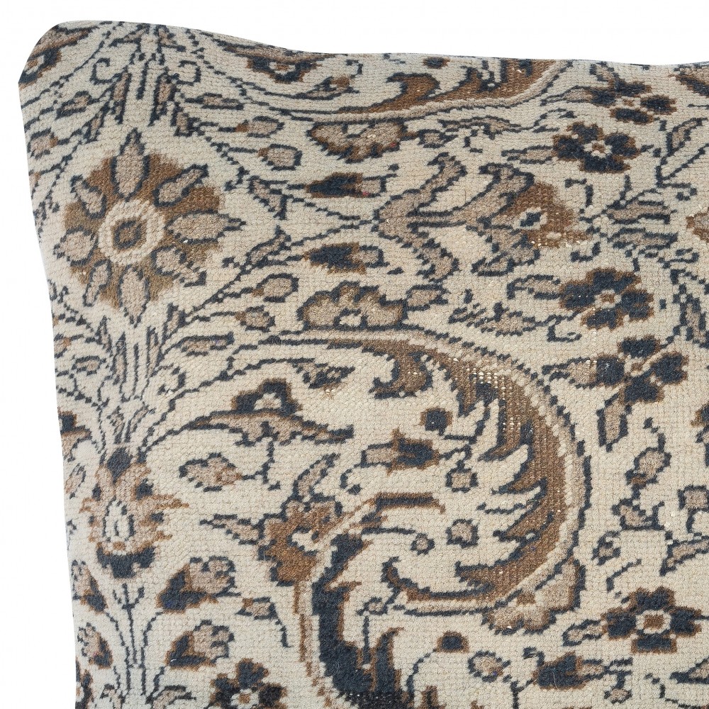 Handmade Turkish Wool Rug Cushion. Bohemian Home Decor. Vintage Toss Pillow Cover Handmade Turkish Wool Rug Cushion. Bohemian Home Decor. Vintage Toss Pillow Cover