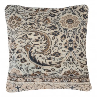Handmade Turkish Wool Rug Cushion. Bohemian Home Decor. Vintage Toss Pillow Cover