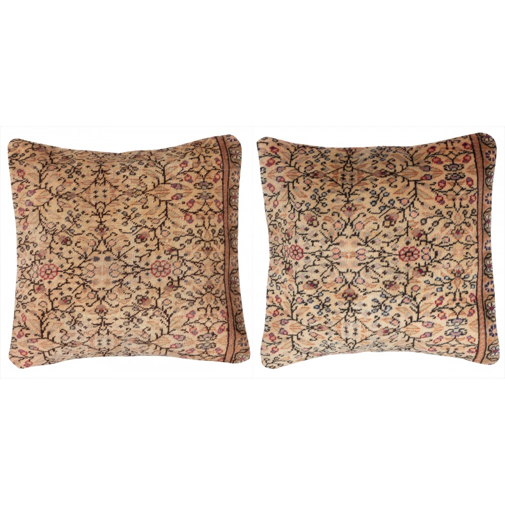 SET OF 2 - Hand-knotted Turkish Wool Rug Cushion Covers. Rustic Throw Pillows. Home Gift SET OF 2 - Hand-knotted Turkish Wool Rug Cushion Covers. Rustic Throw Pillows. Home Gift