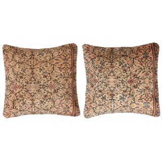 SET OF 2 - Hand-knotted Turkish Wool Rug Cushion Covers. Rustic Throw Pillows. Home Gift