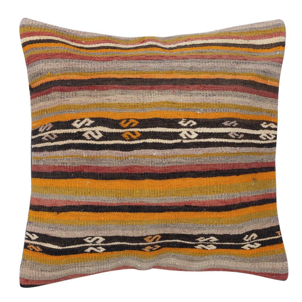 Hand-Woven Kilim Cushion Cover. Vintage Throw Pillow. Turkish Accent Pillow. Striped Lace Pillow Cover Hand-Woven Kilim Cushion Cover. Vintage Throw Pillow. Turkish Accent Pillow. Striped Lace Pillow Cover