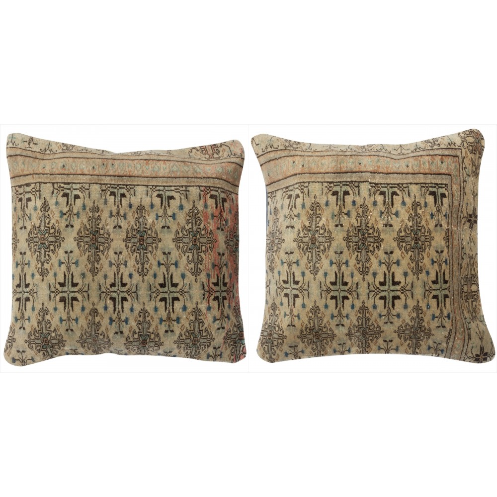 SET OF 2 - Vintage Toss Pillow Covers. Decorative Handmade Turkish Rug Cushion Covers SET OF 2 - Vintage Toss Pillow Covers. Decorative Handmade Turkish Rug Cushion Covers